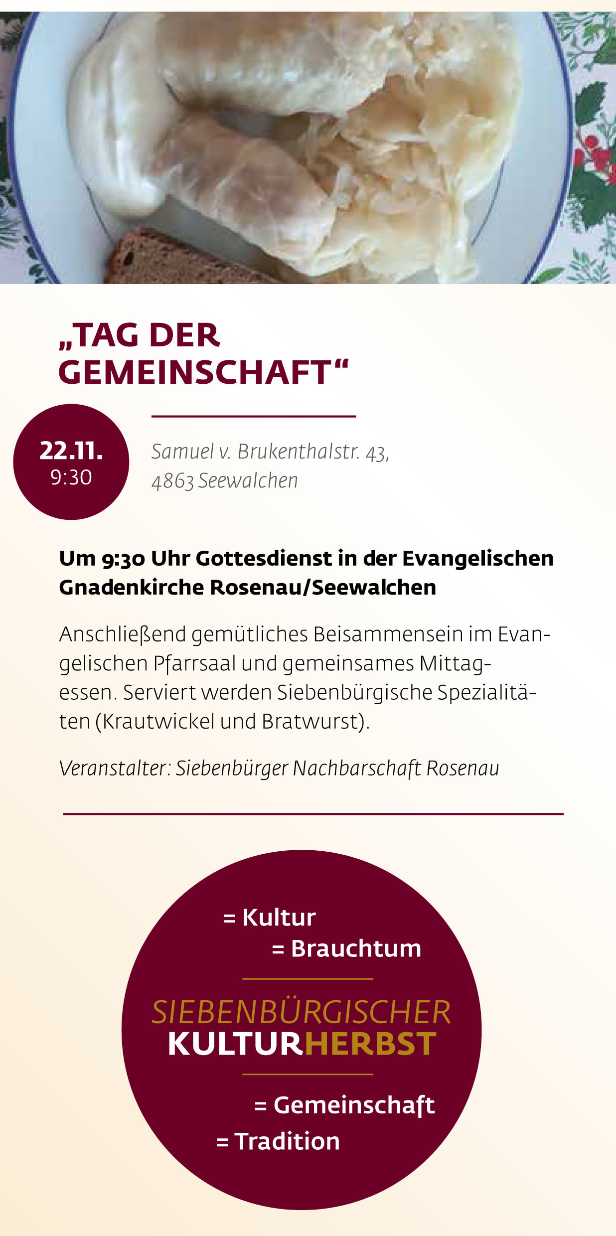 Siebenbürgischer Kulturherbst – Tag der Gemeinschaft