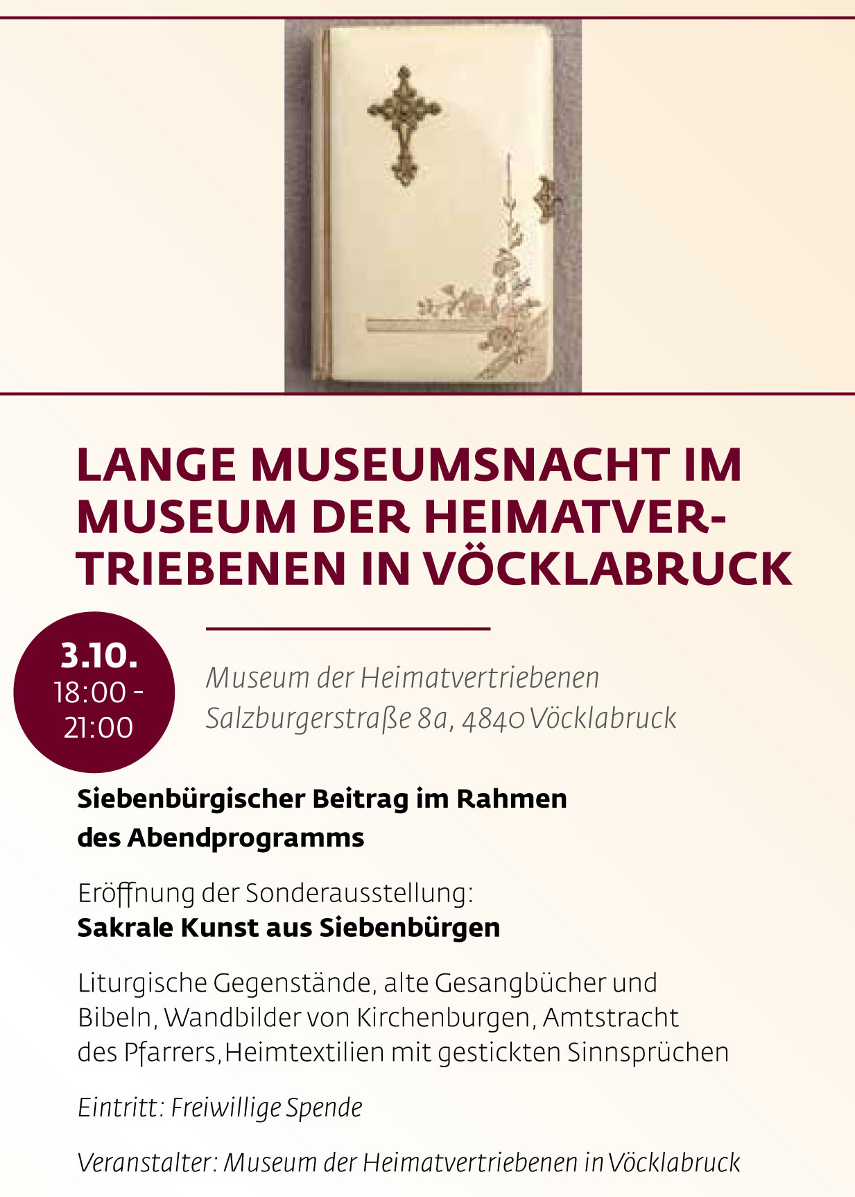 Siebenbürgischer Kulturherbst – Lange Nacht im Museum
