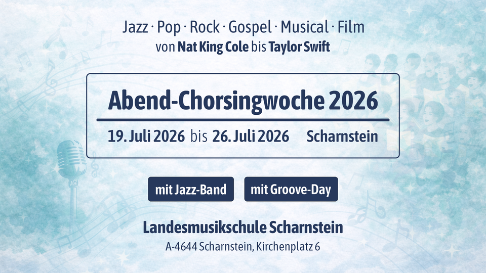 Abschlusskonzert der Abendchorsingwoche 2026
