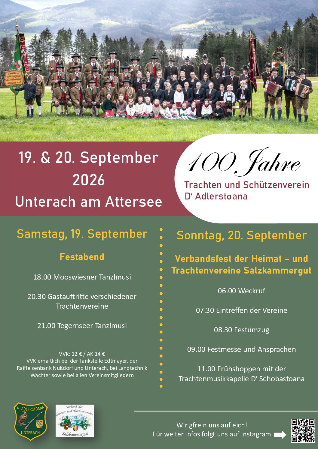 100 Jahre Trachten- und Schützenverein D’Adlerstoana